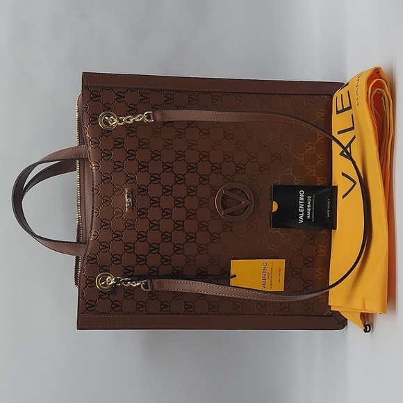 1355- Valentino By Mario Valentino Coraline Monogram Italian Leather NWT - Picture 6 of 12